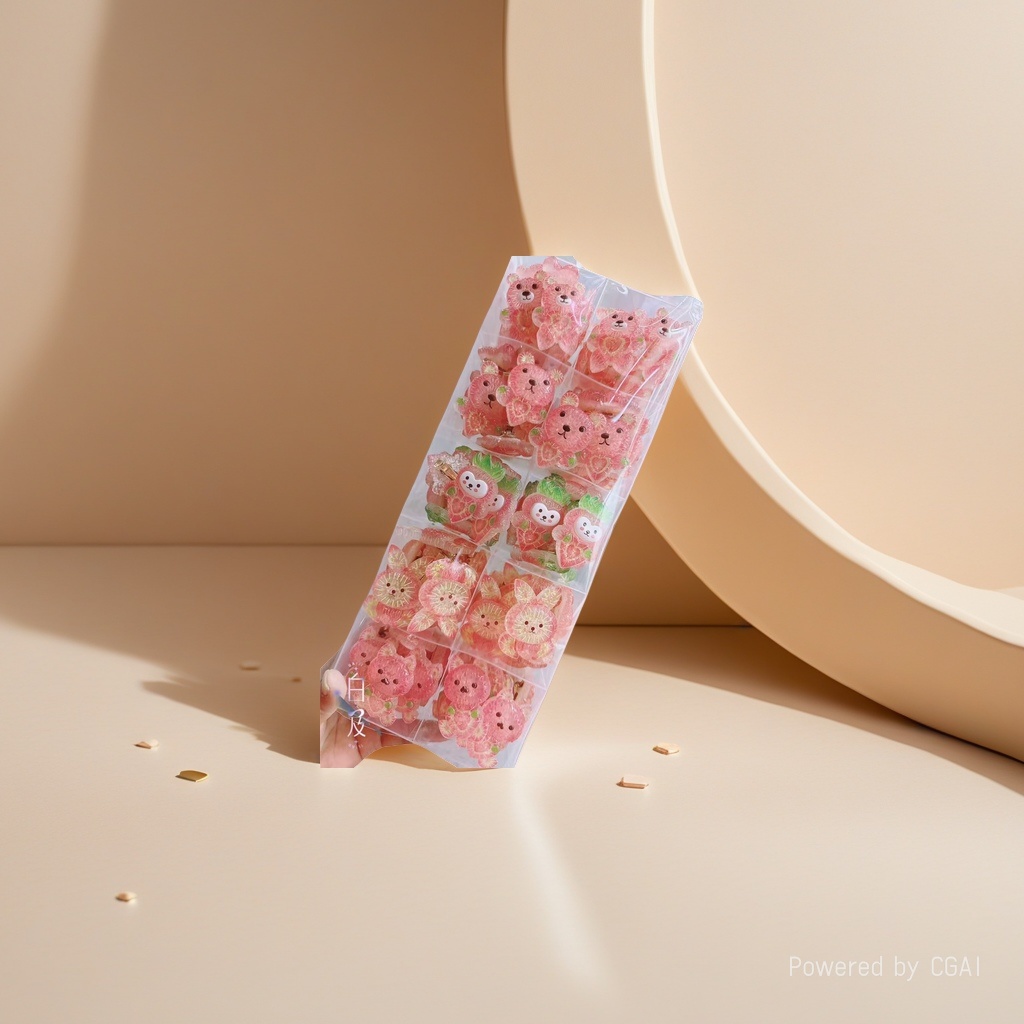 粉色透明熊形小动物抓夹发饰 时尚少女心发夹 details Picture