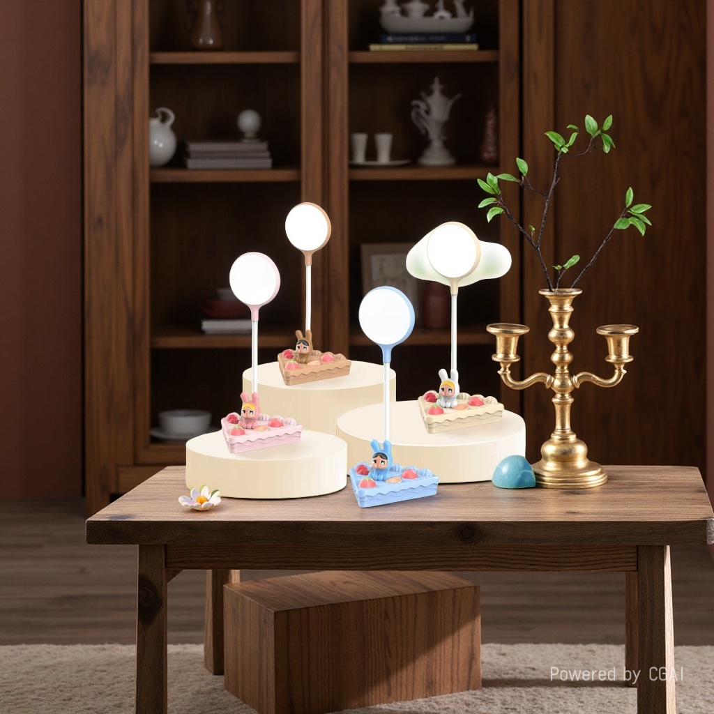 Cool Lamp, colorful cake-shaped ceramic table lamp, handcrafted original wax melting lamp Application Scenario