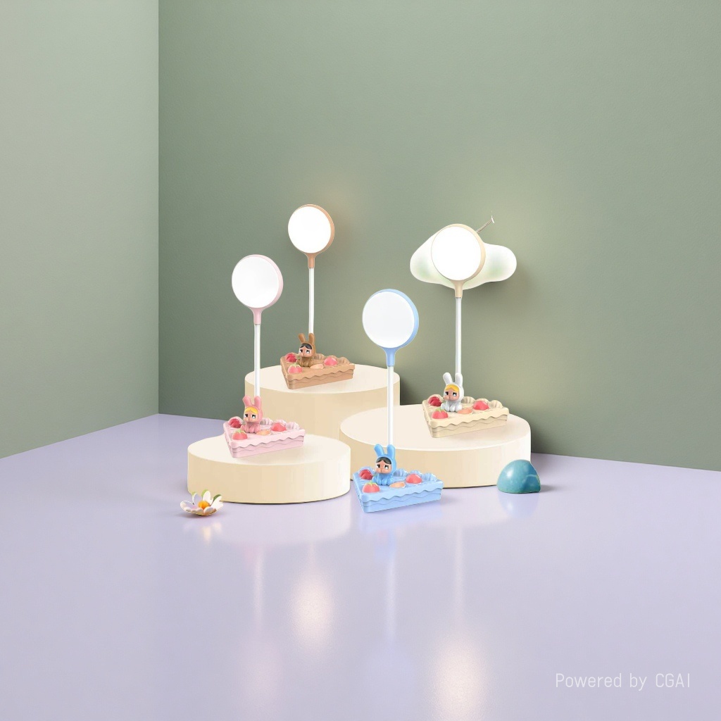 Cool Lamp, colorful cake-shaped ceramic table lamp, handcrafted original wax melting lamp Specification image