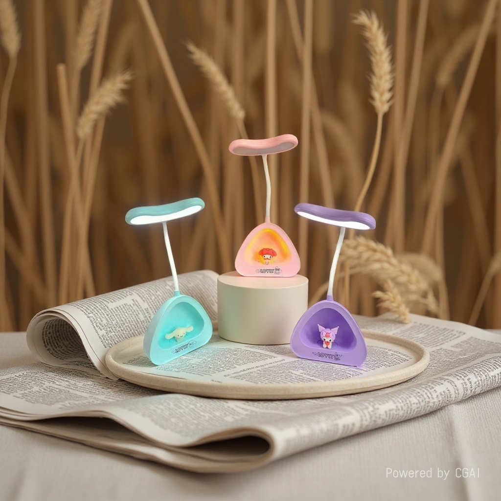 Cool Lamp Handcrafted original color triangular base ceramic wax melting table lamp Specification image