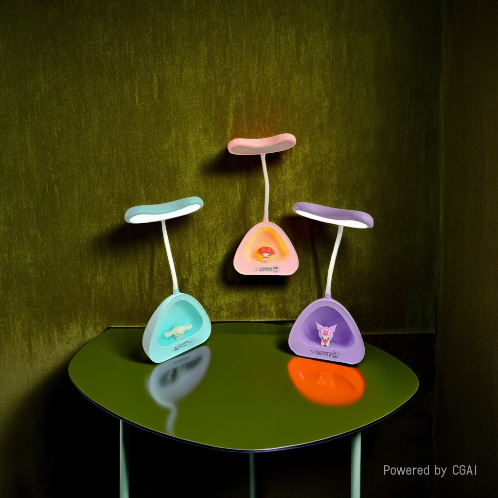 Cool Lamp Handcrafted original color triangular base ceramic wax melting table lamp Application Scenario