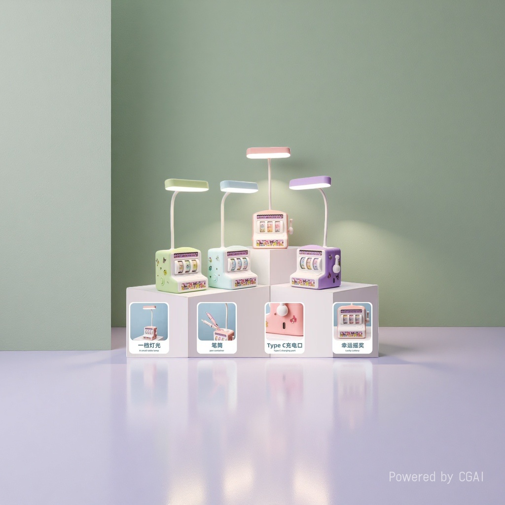 Cool Lamp, colorful lottery machine, shaped ceramic table lamp, handcrafted original wax melting lamp Specification image