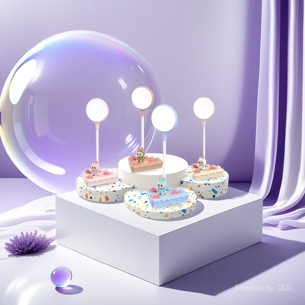 Cool Lamp Handmade original colorful cake ceramic wax table lamp, warm bedroom decoration Specification image
