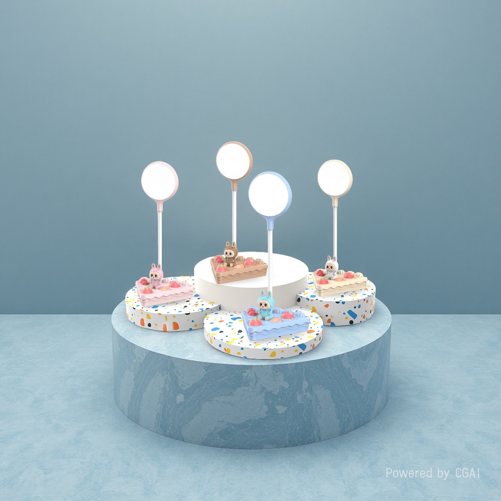 Cool Lamp Handmade original colorful cake ceramic wax table lamp, warm bedroom decoration details Picture