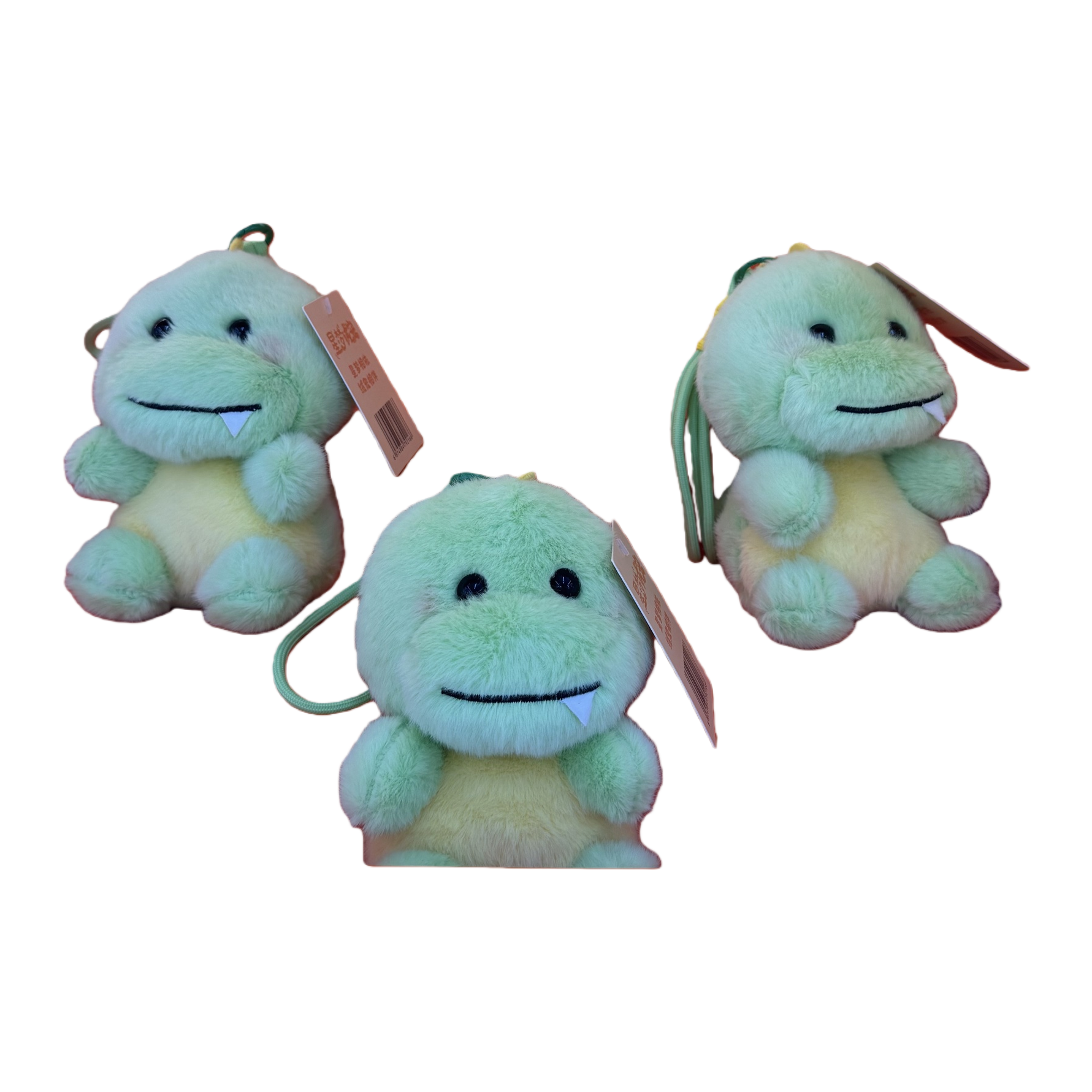 Green plush dinosaur figurine pendant, star figure doll, plush toy pendant, 095406672 Item Picture