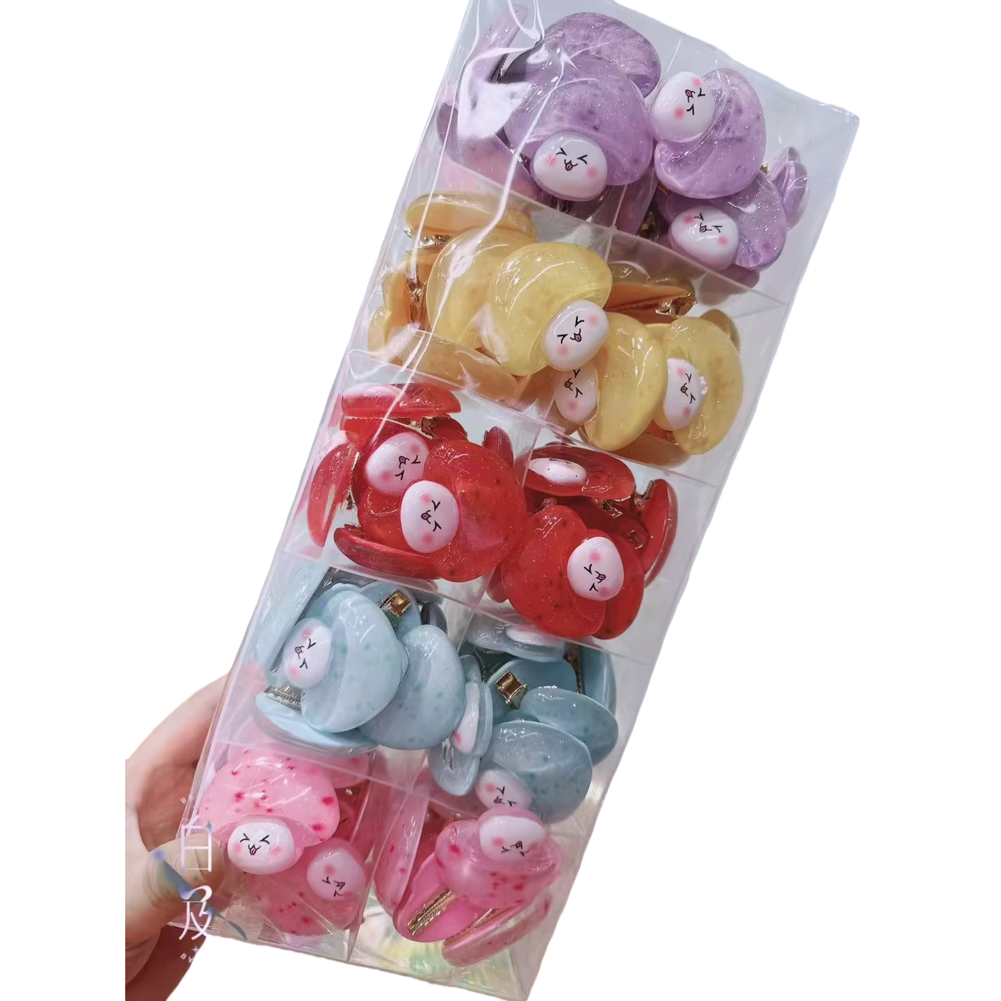 彩色心形抓夹发饰套装 抓夹发夹饰品 Item Picture