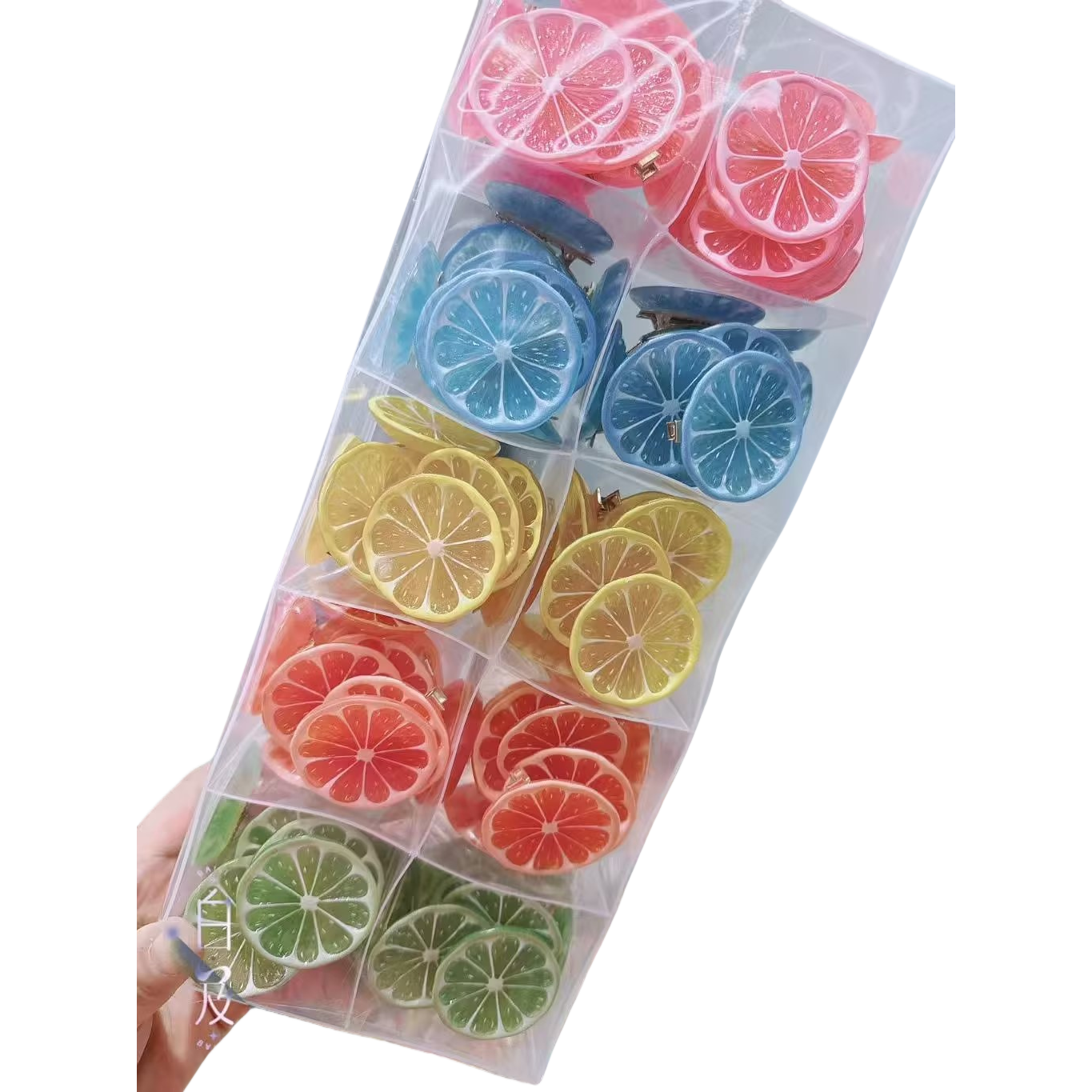 Colorful lemon slice grab clip hair accessory, sweet and girlish style hair clip Item Picture