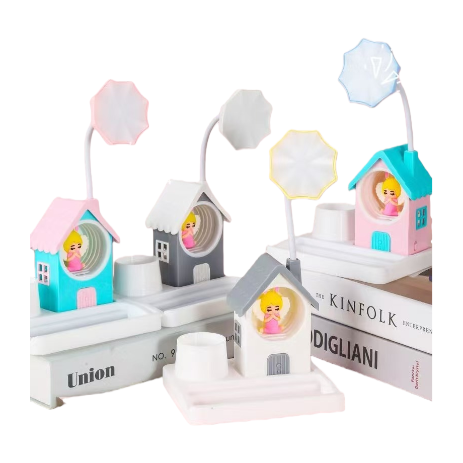 Creative colorful house Ceramic Bamboo Home Study desk lamp Item Picture