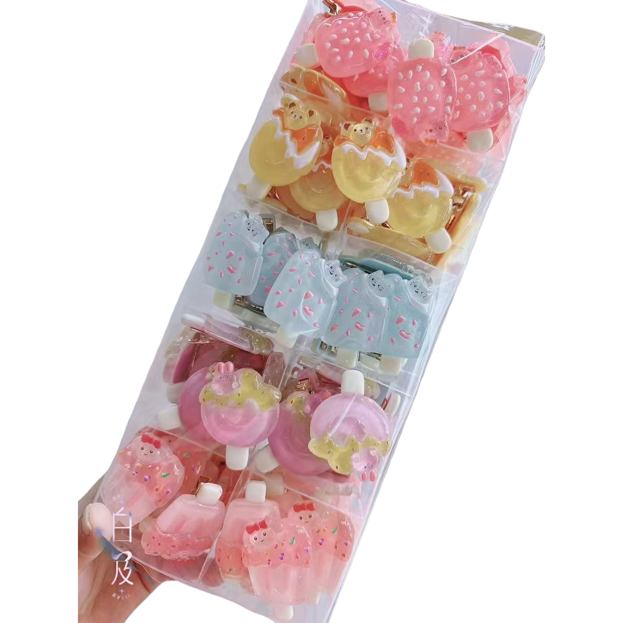 彩色可爱抓夹发饰套装 抓夹发夹饰品 Item Picture
