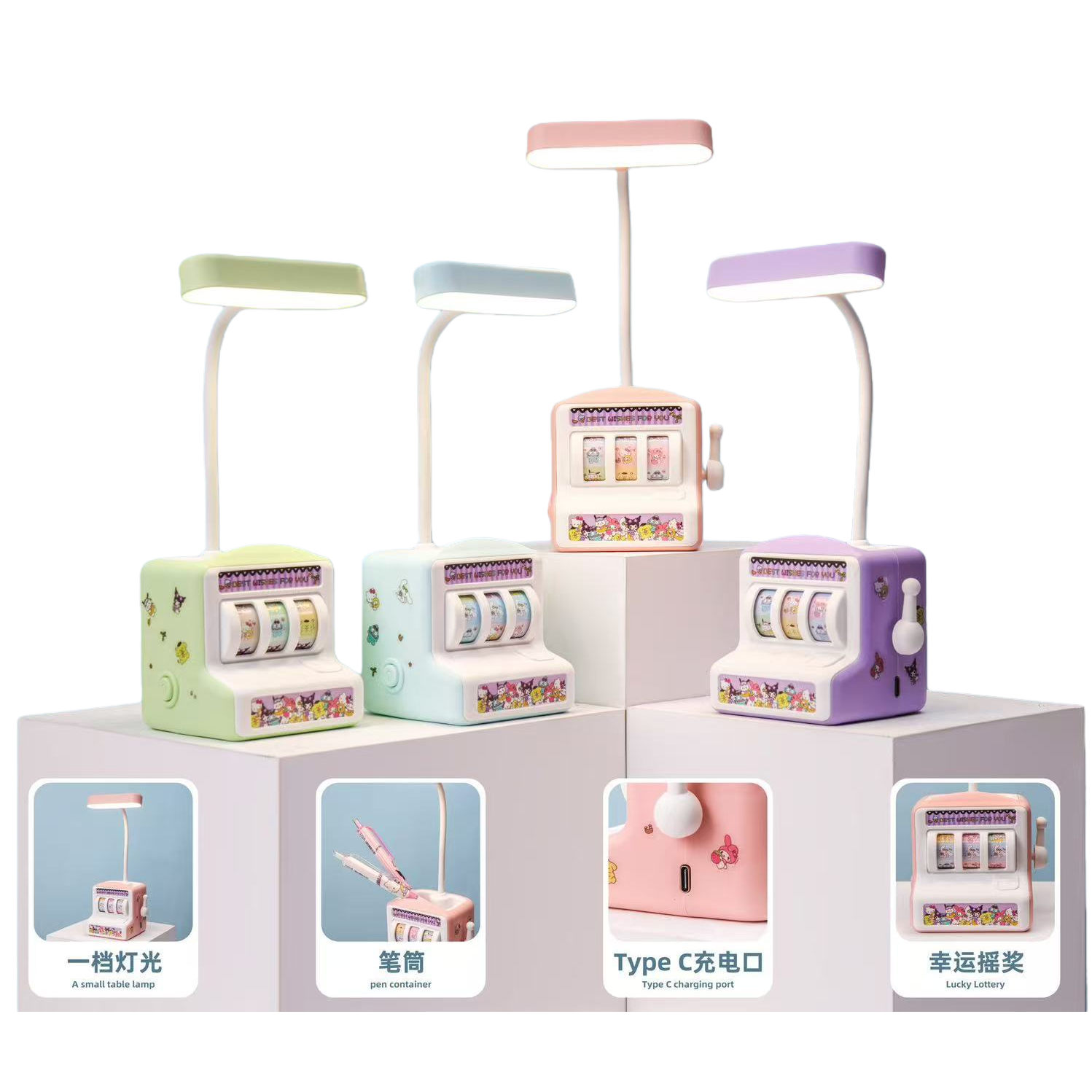 Cool Lamp, colorful lottery machine, shaped ceramic table lamp, handcrafted original wax melting lamp Item Picture