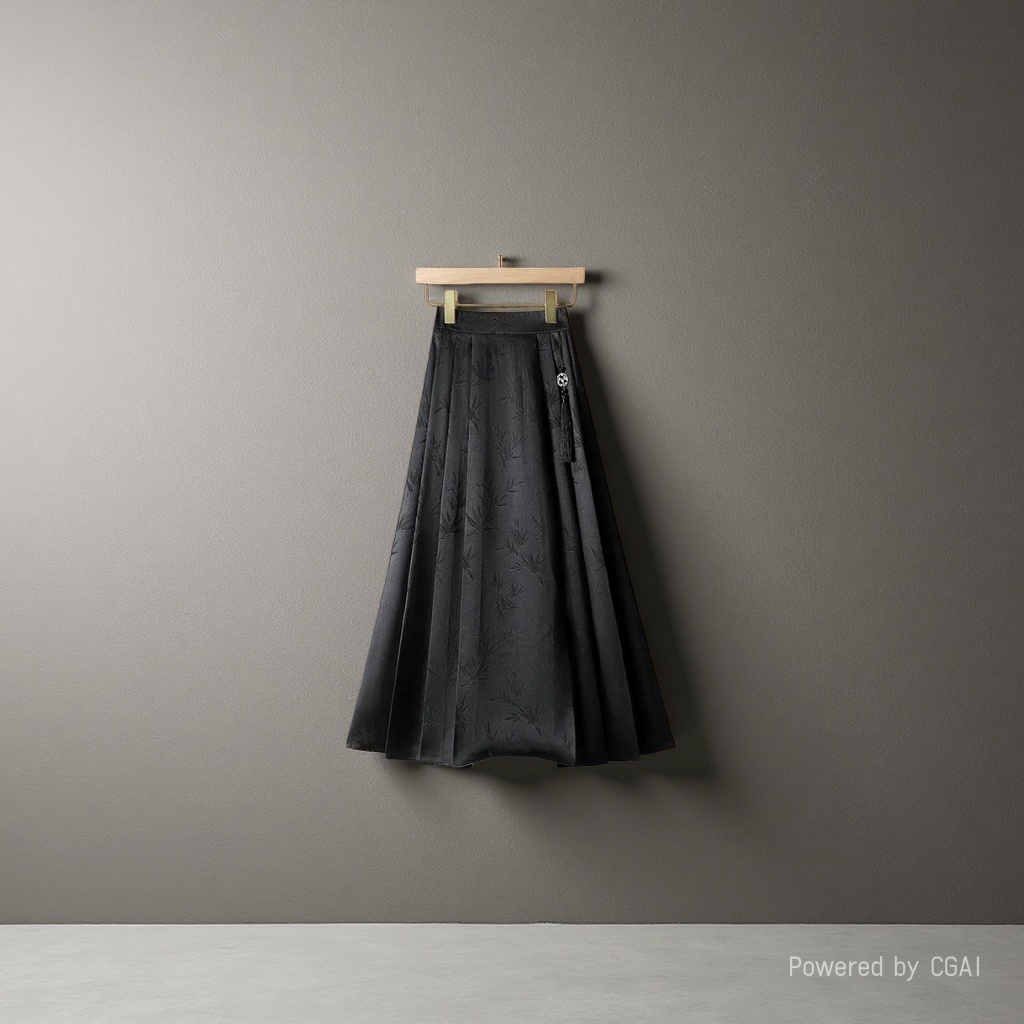 New summer 2025 Chinese-style skirt for women: High-waisted, slimming, jacquard A-line, versatile, new Chinese-style horse face skirt