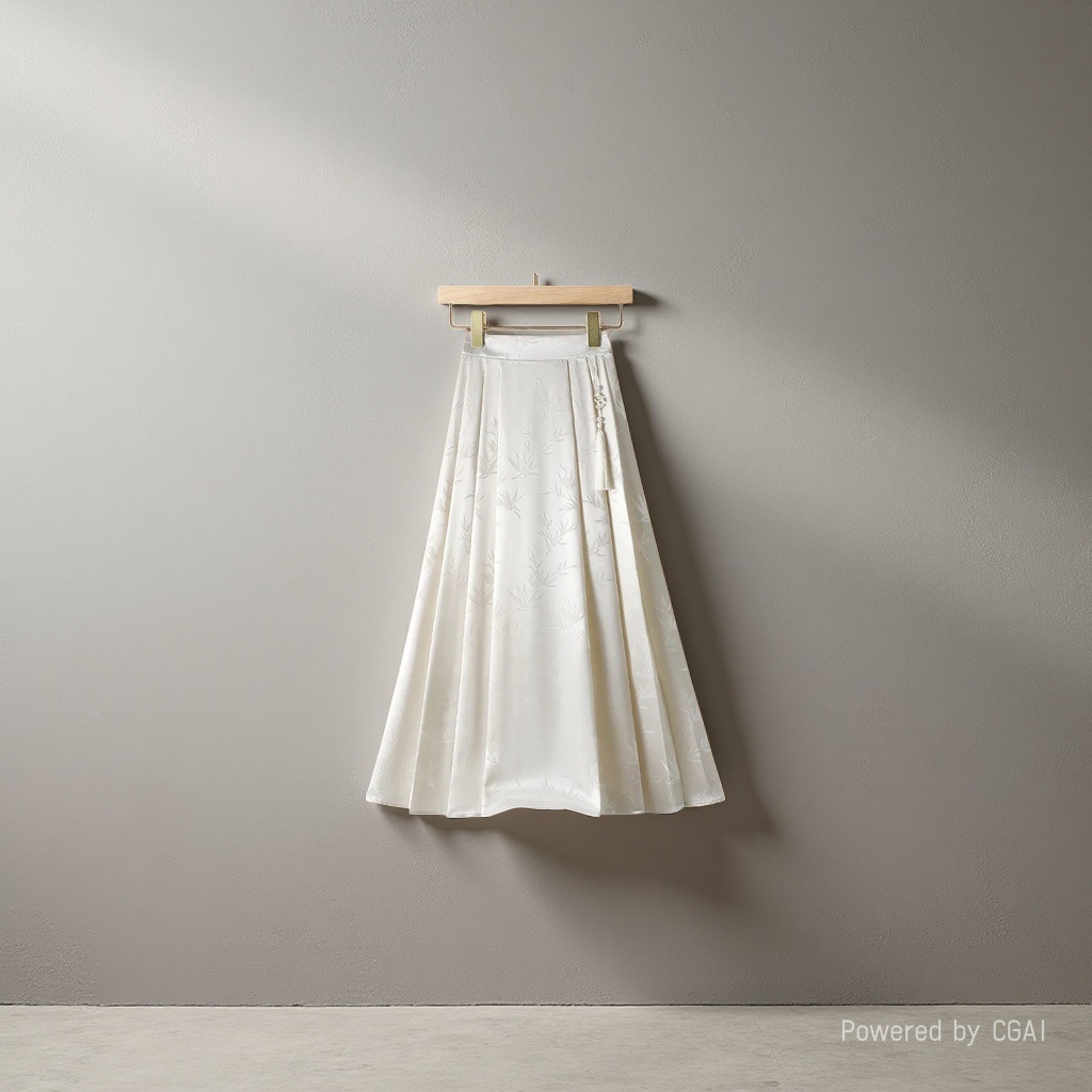 New summer 2024 Chinese-style skirt for women: High-waisted, slimming, jacquard A-line, versatile, new Chinese-style horse face skirt Specification image
