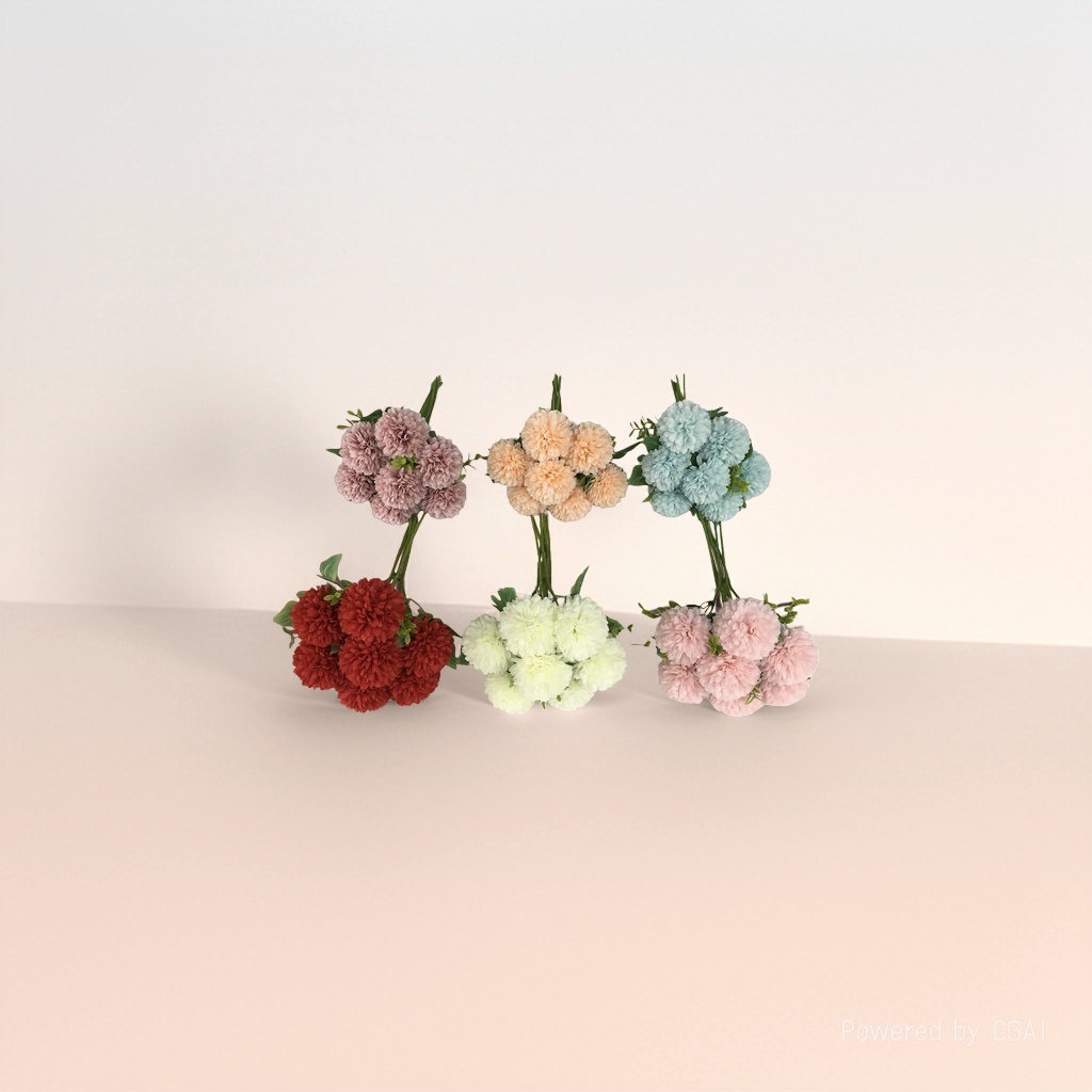 7-head hand-held bouquet of new dandelion artificial flowers Specification image