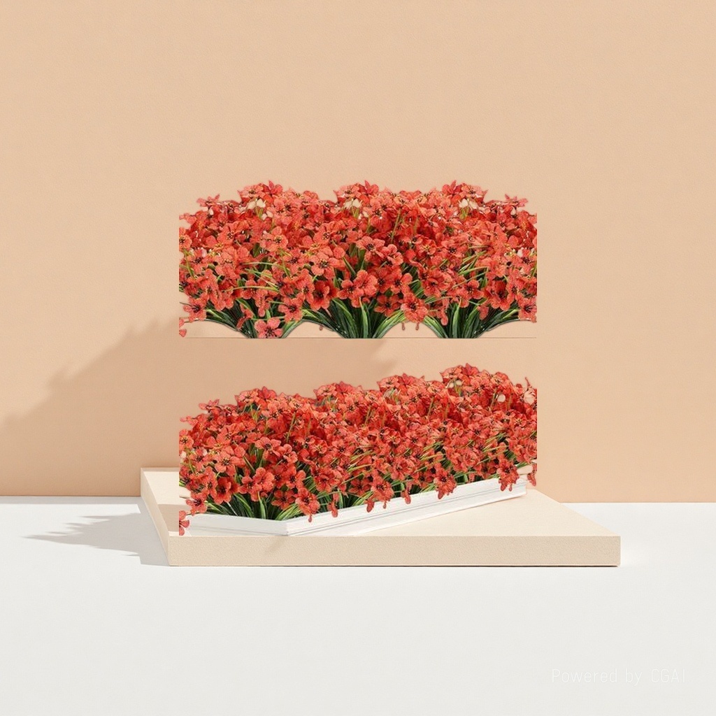 Red flower potted mint succulent green plant souvenir plant blind box
