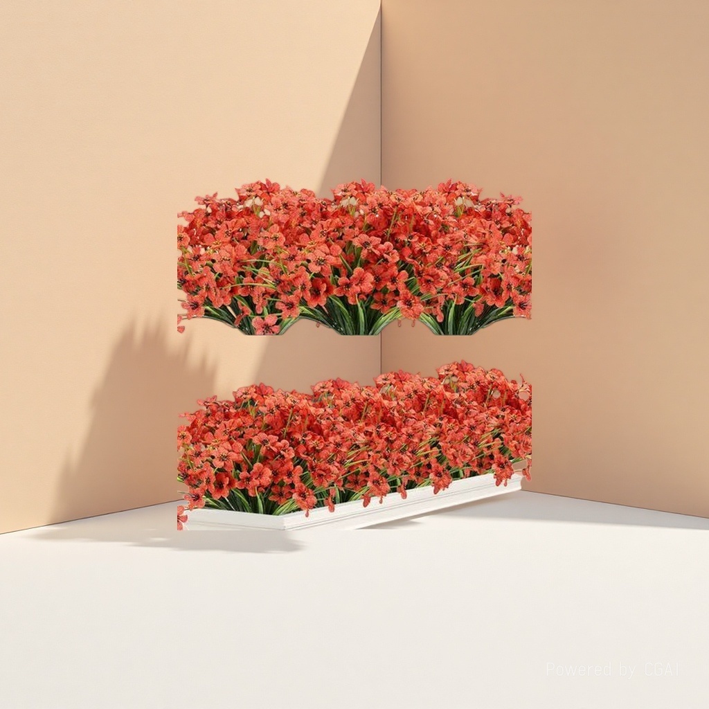 Red flower potted mint succulent green plant souvenir plant blind box details Picture
