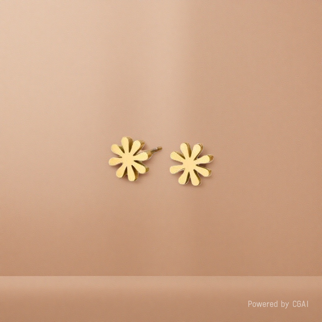 Golden star-shaped pearl ear stud set, ear needles, bio-ceramic ear sticks and earrings Specification image