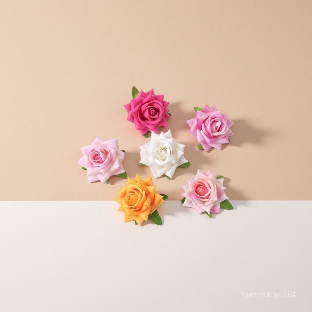 Artificial roses, colored rose ornaments, perfumes, scented candles, artificial flowers, knitted decorations, lotus cultural and creative wedding products details Picture