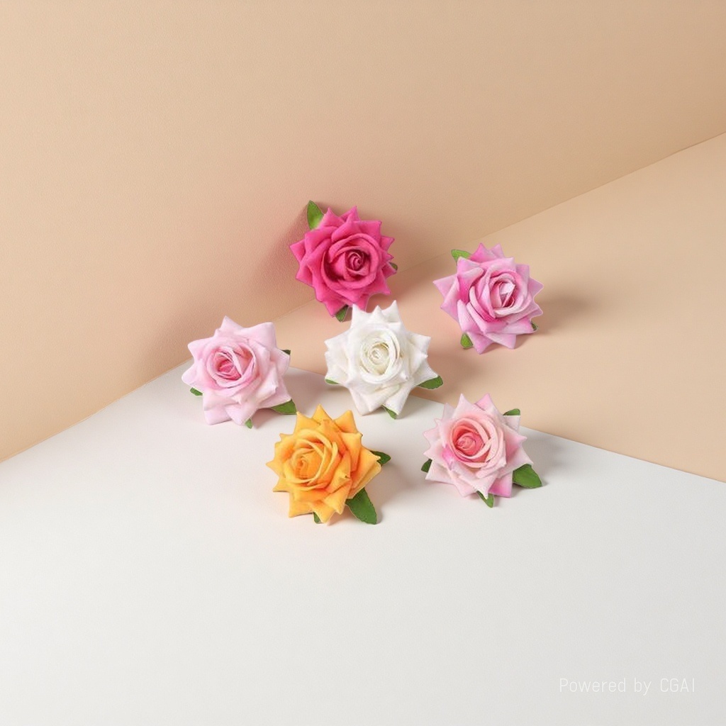 Artificial roses, colored rose ornaments, perfumes, scented candles, artificial flowers, knitted decorations, lotus cultural and creative wedding products