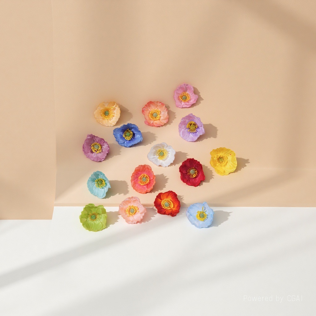 Yiwu lotus craft silk flowers, colorful artificial flowers, wicker silk ribbons, decorative artificial flower heads