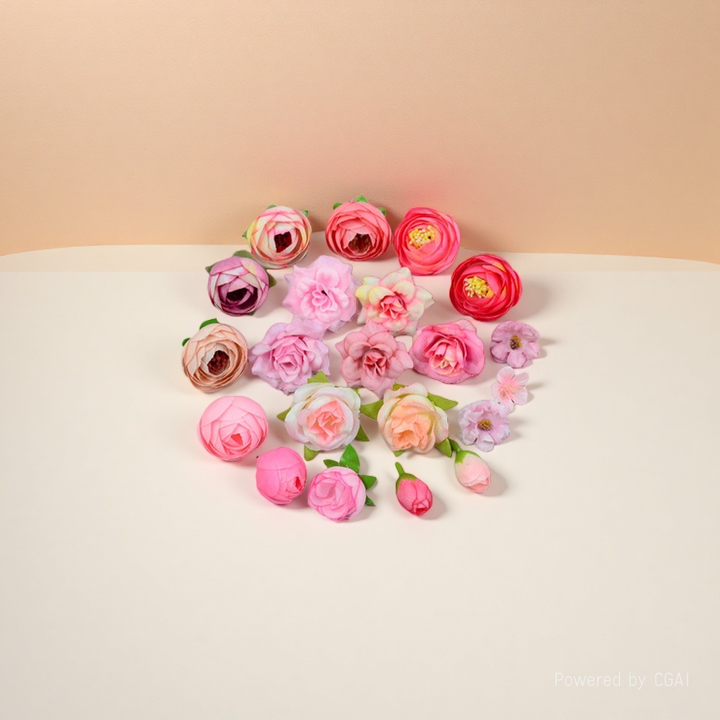 Yiwu lotus craft pink-themed silk flowers, artificial flowers, and artificial flower heads decorated with rattan filaments Application Scenario