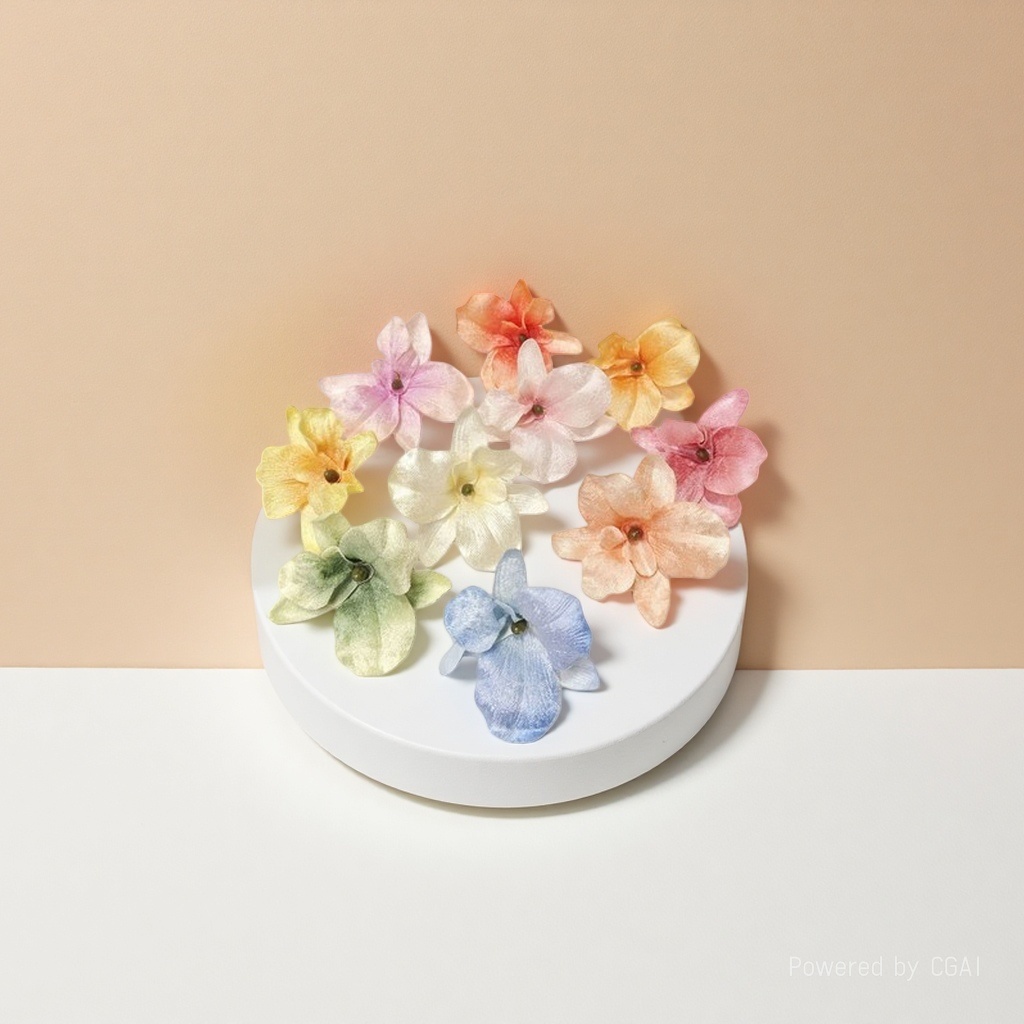 Plastic foam artificial flower stem and artificial flower accessory set