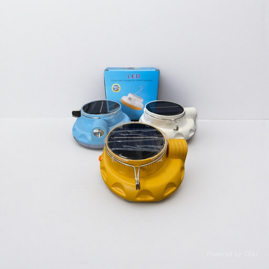 Solar-powered portable mosquito repellent lamp, camping lamp
