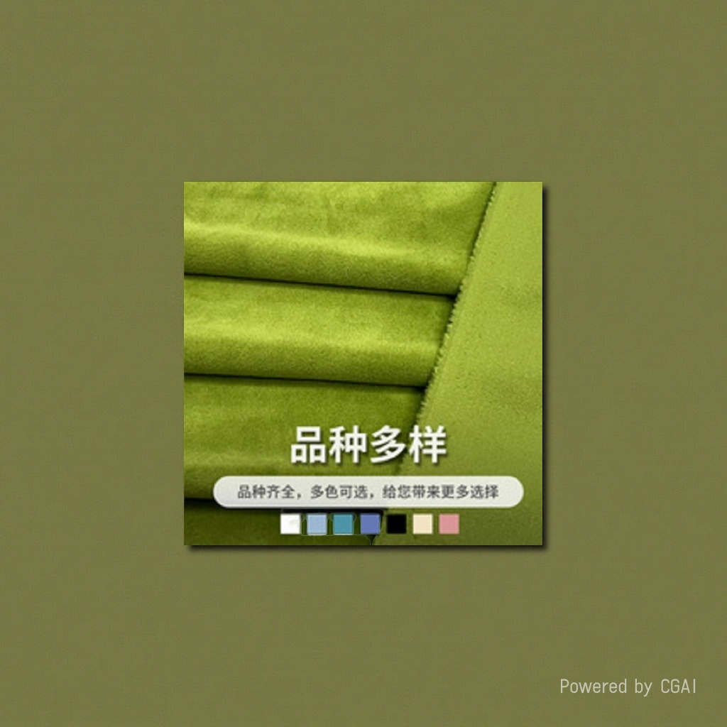 韩国进口密丝绒绿色绒面布料AB条绒法兰绒奶牛超柔面料