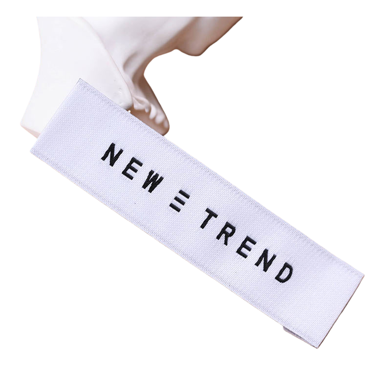 白色织唛塑料标签印NEW ≡ TREND黑色