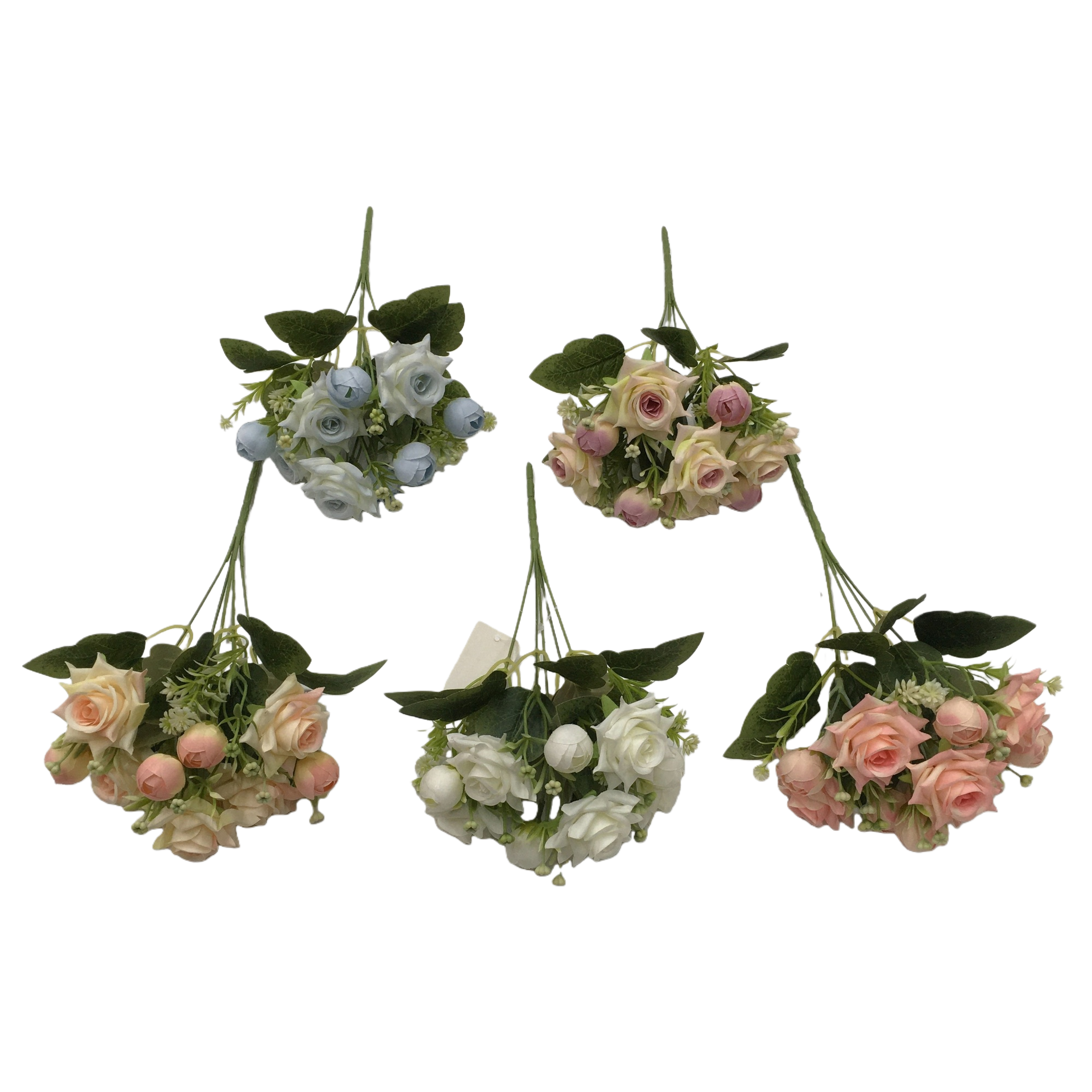Living room decoration with artificial flowers, artificial flower arrangement, 5-fork Diana rose wedding artificial flowers, artificial flowers Item Picture