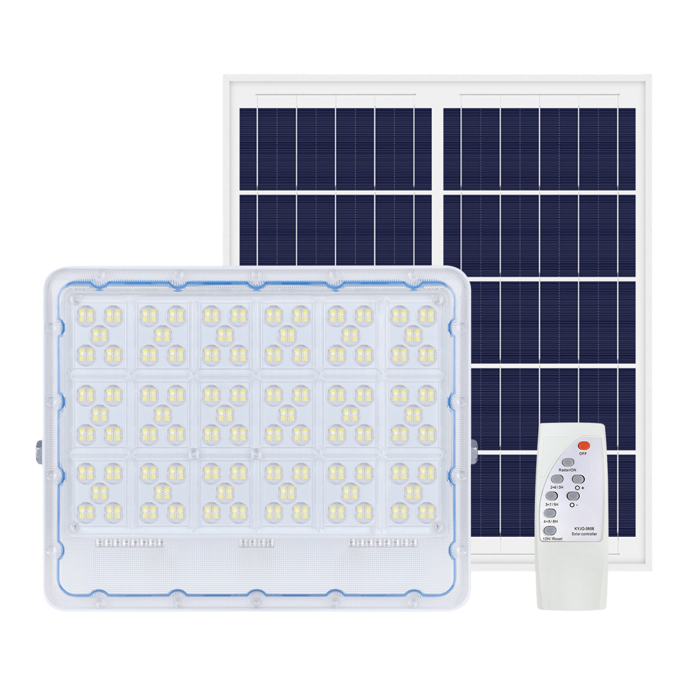 White LED100w solar floodlight, 300W with remote control, signboard lighting, new energy outdoor lamp Item Picture