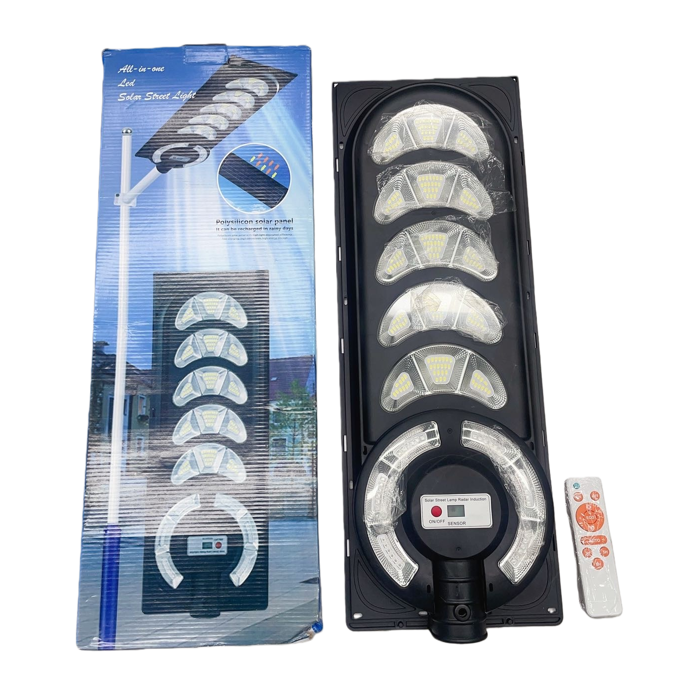 Black solar LED kitchen and bathroom lights, wardrobe long strip light, remote control, audio and lighting fixtures Item Picture