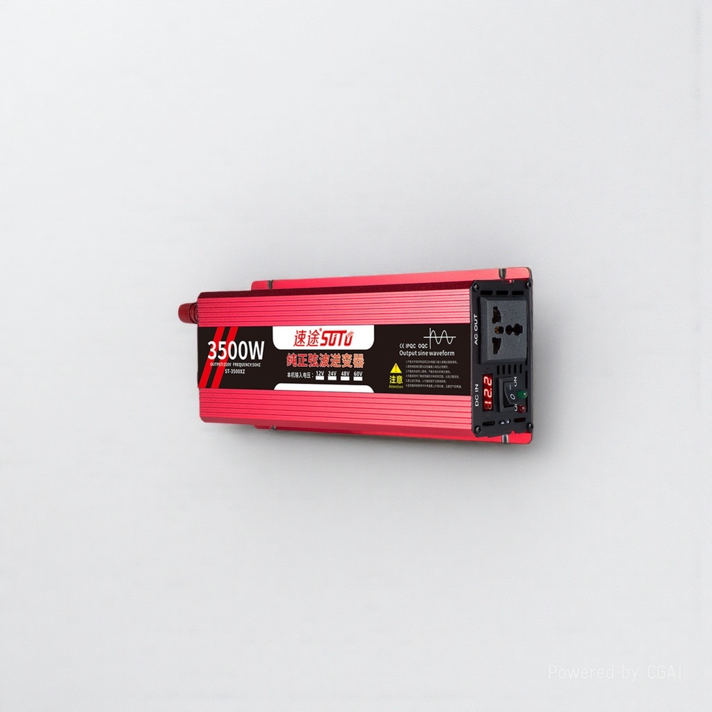 POWMR红色纯正弦波逆变电源锂电池一体机inverter 逆变器