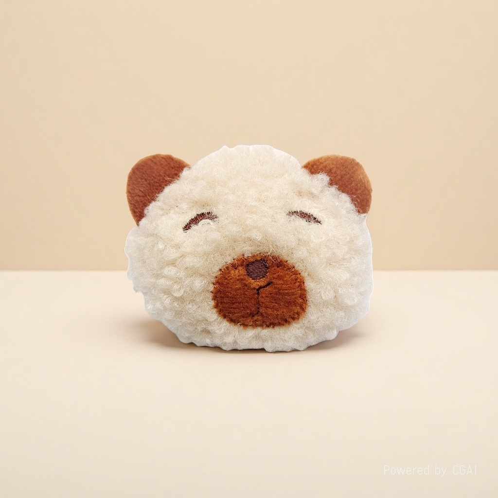 White curly bear head doll plush cartoon accessory Application Scenario