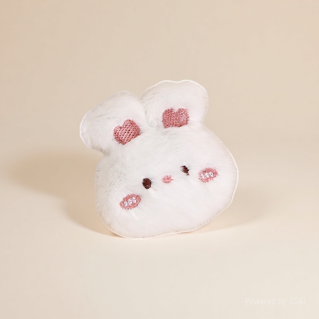White plush rabbit pearl cartoon accessory details Picture
