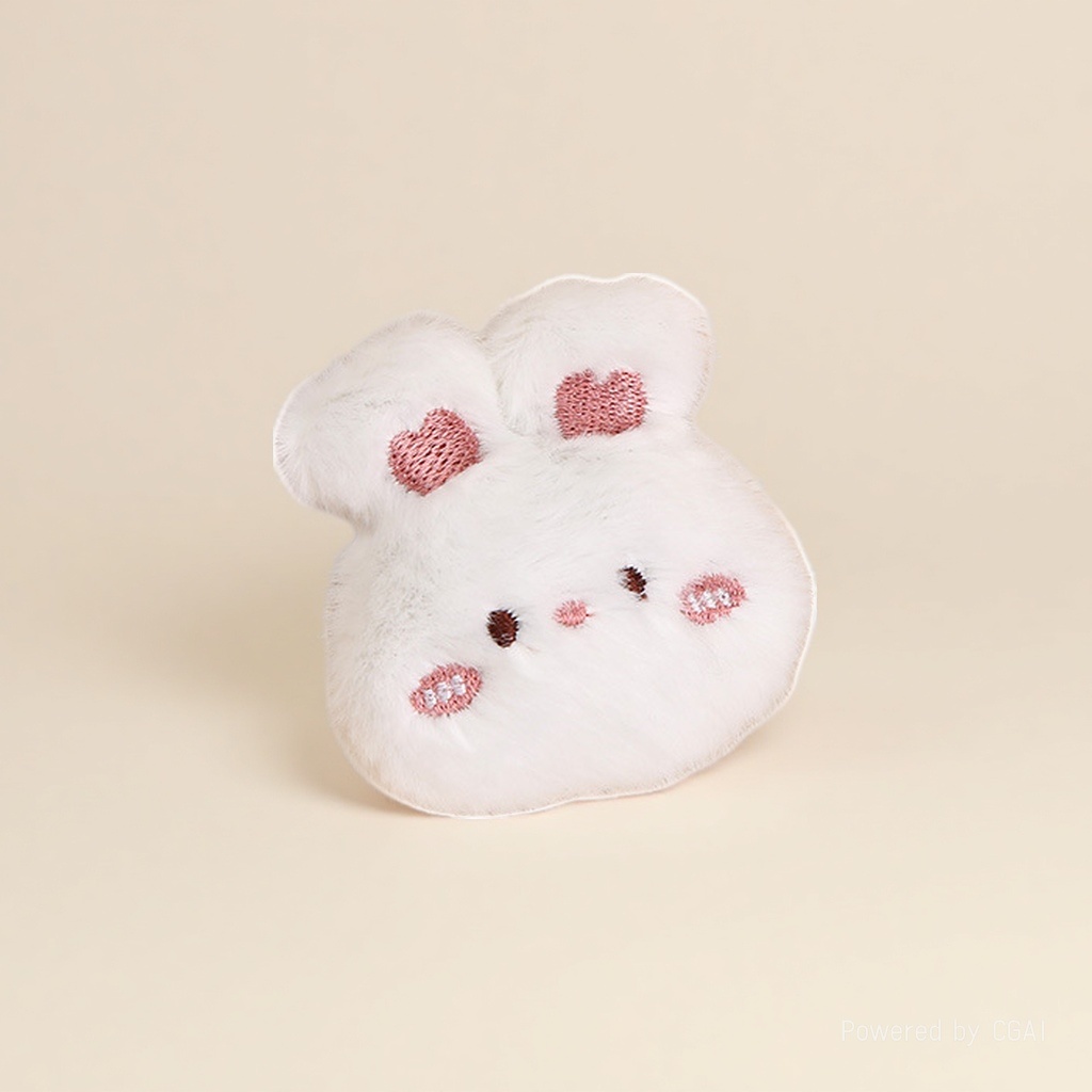White plush rabbit pearl cartoon accessory Specification image