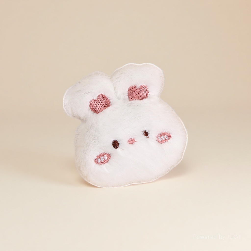 White plush rabbit pearl cartoon accessory Item Picture