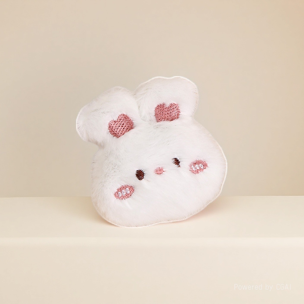 White plush rabbit pearl cartoon accessory Application Scenario