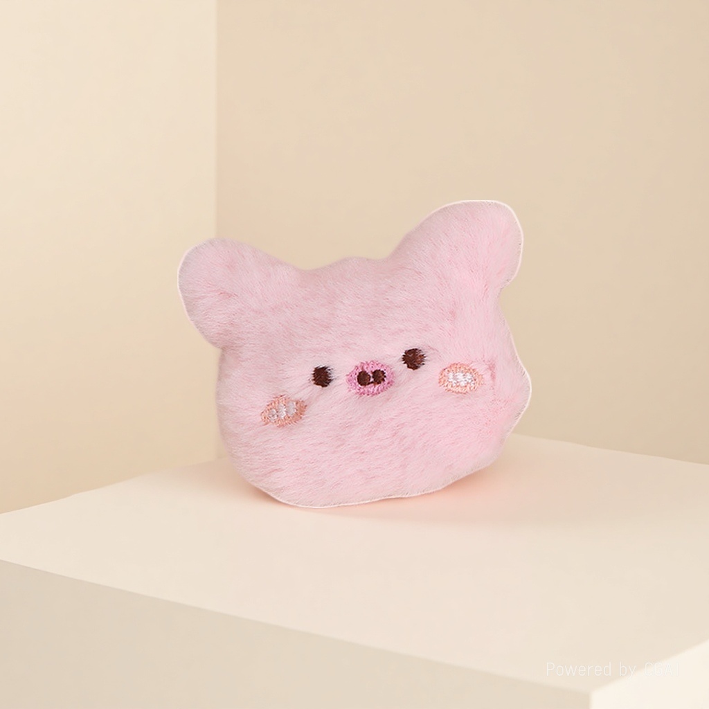 Pink plush pig-shaped cartoon accessory Specification image