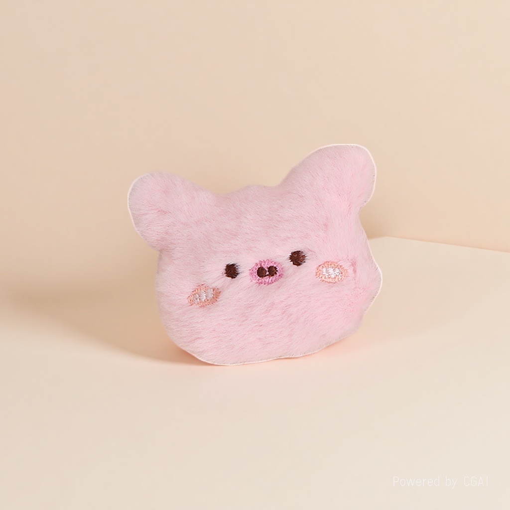 Pink plush pig-shaped cartoon accessory details Picture
