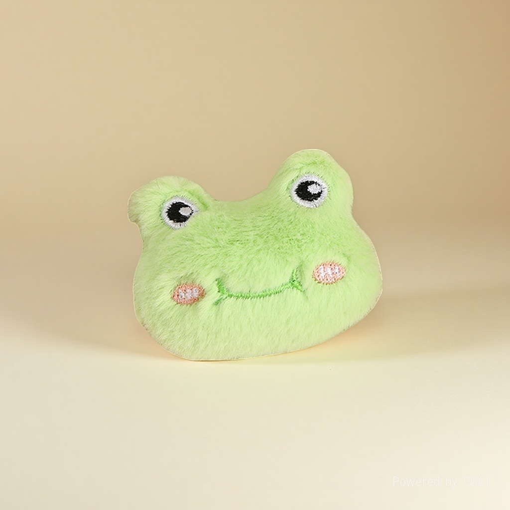 Green plush frog-shaped cartoon accessory Item Picture