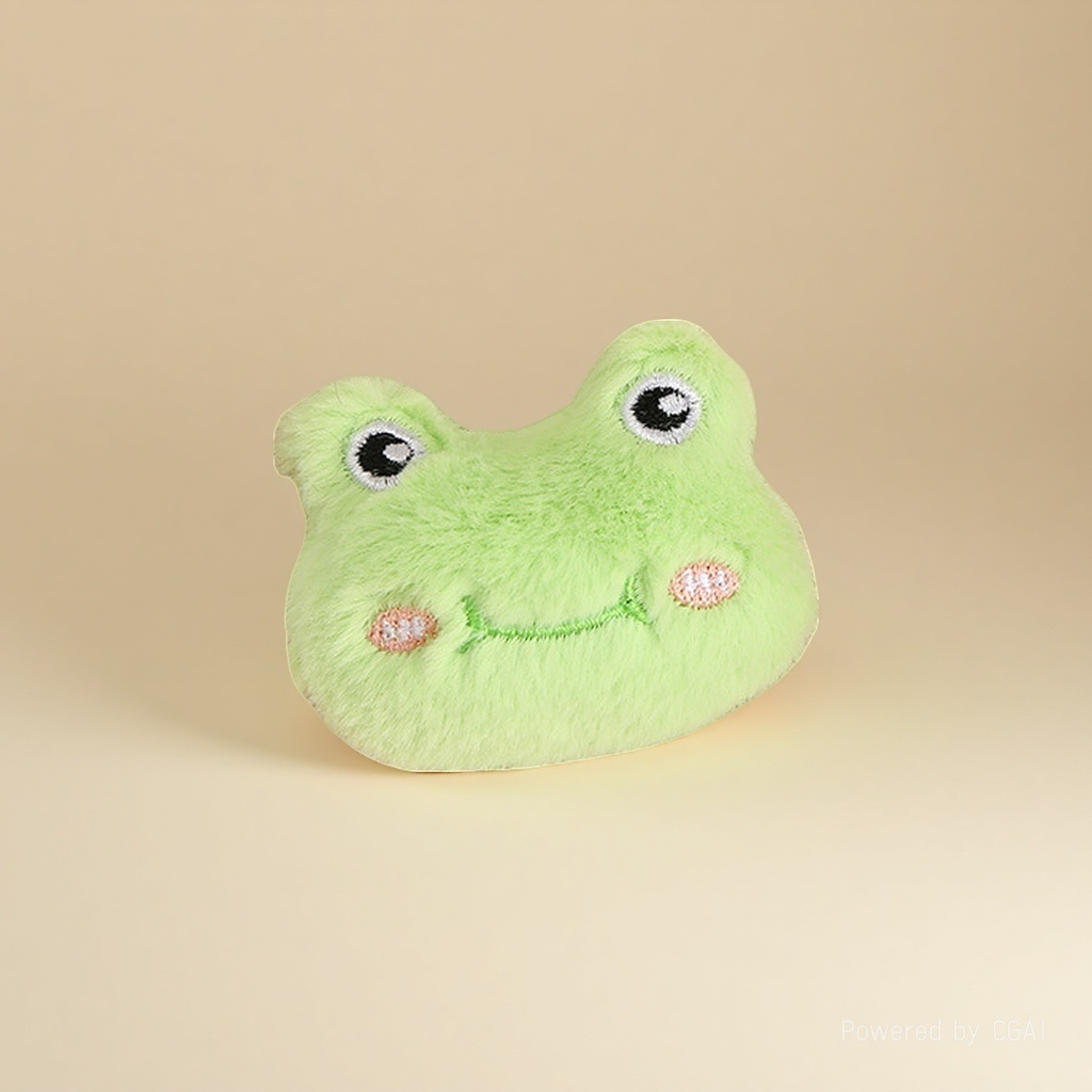 Green plush frog-shaped cartoon accessory Specification image
