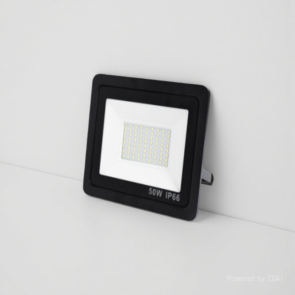 Yaming black square LED floodlight, 300W solar lighting lamp, signboard surveillance light Specification image