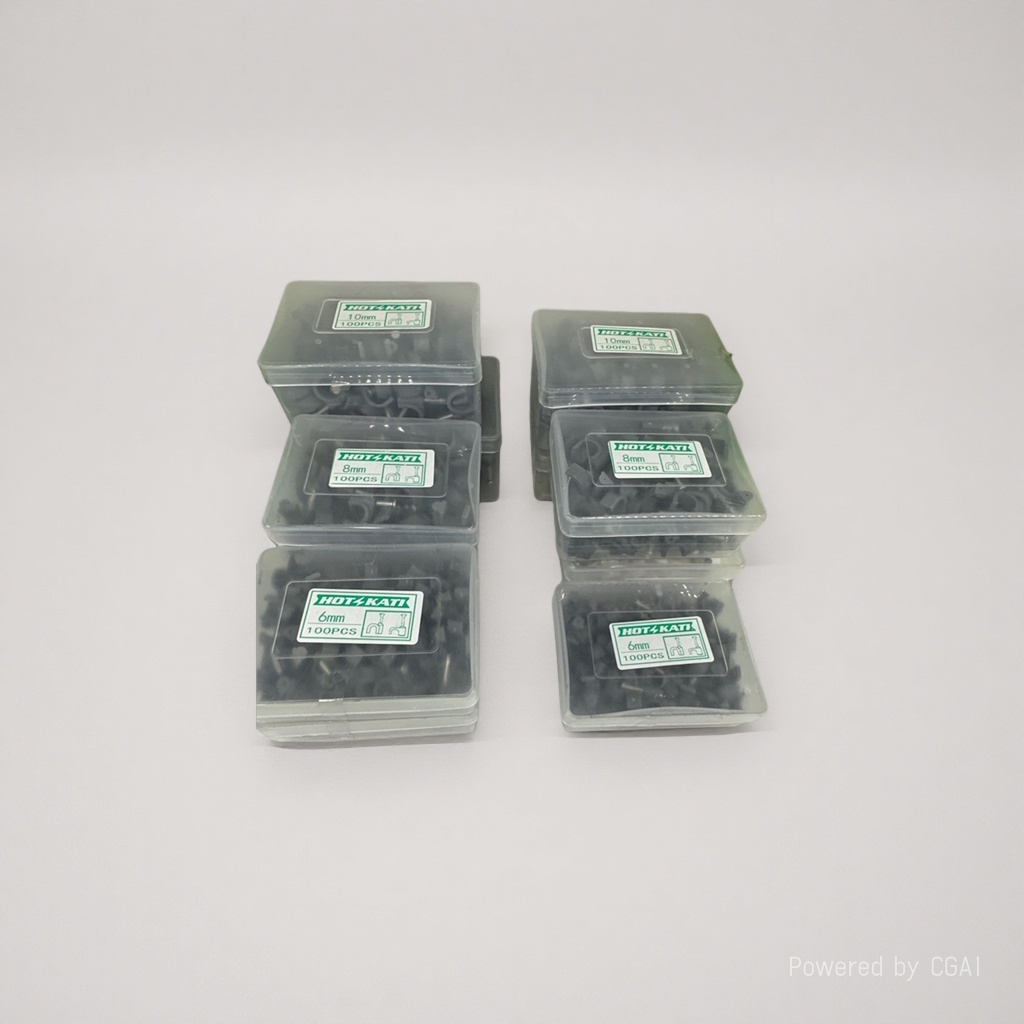 透明塑料盒装黑色电线卡扣线卡线扣 details Picture
