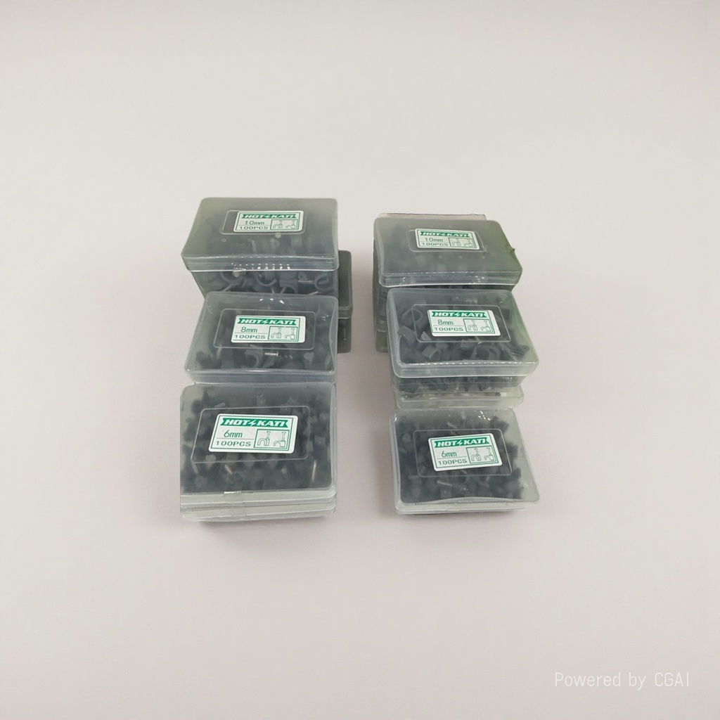 透明塑料盒装黑色电线卡扣线卡线扣 Specification image