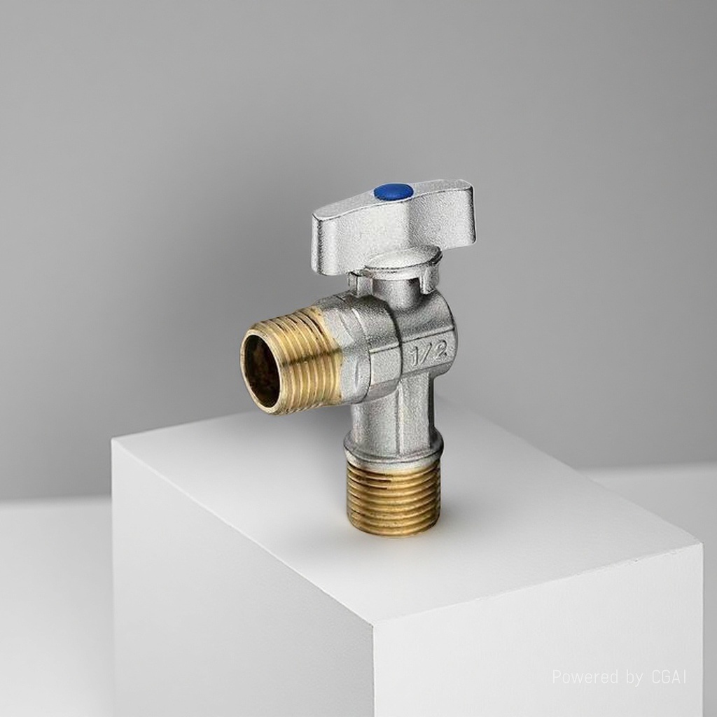 全铜大流量三角阀球形全通开关马桶热水器冷热水止水阀4分6分角阀140927676图