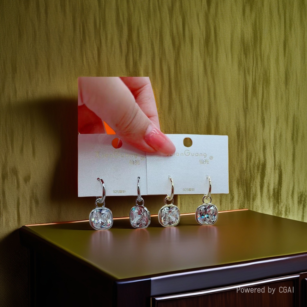 Silver and gold vintage stud earrings, silver needle earrings and other accessories Application Scenario