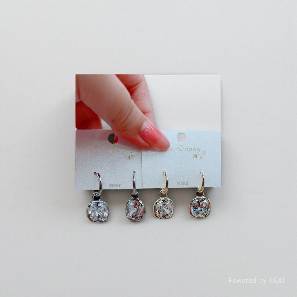 Silver and gold vintage stud earrings, silver needle earrings and other accessories details Picture