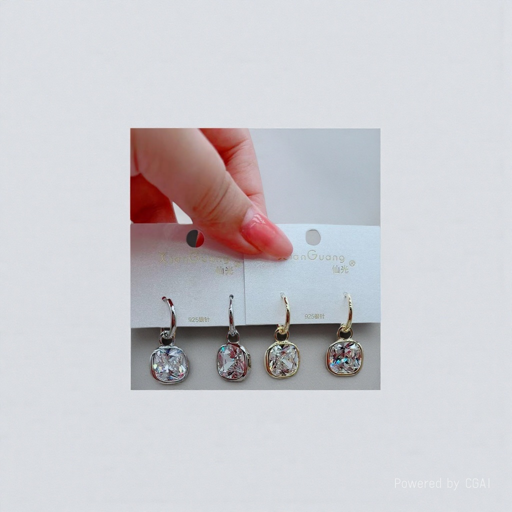 Silver and gold vintage stud earrings, silver needle earrings and other accessories