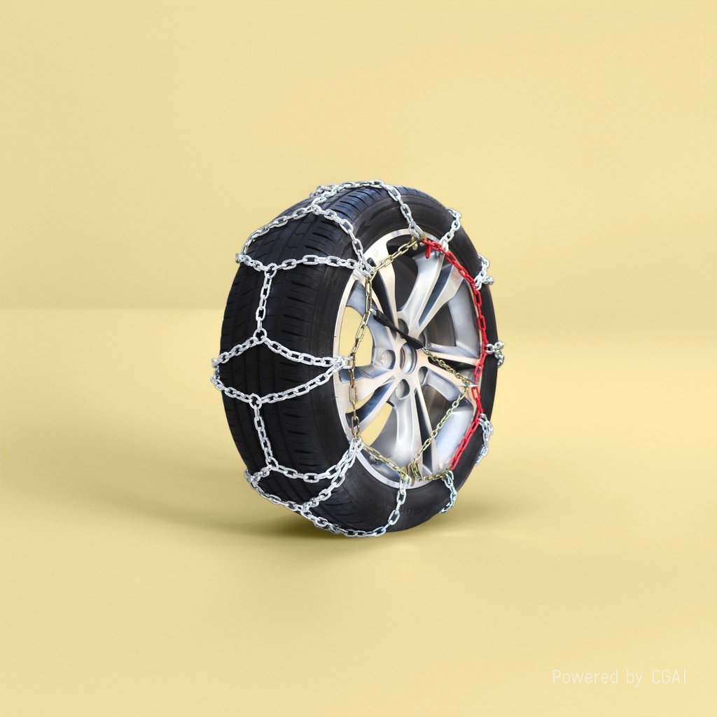 Silver chain tire decorative chain tire anti-skid chain suitable for off-road vehicle metal chain accessories