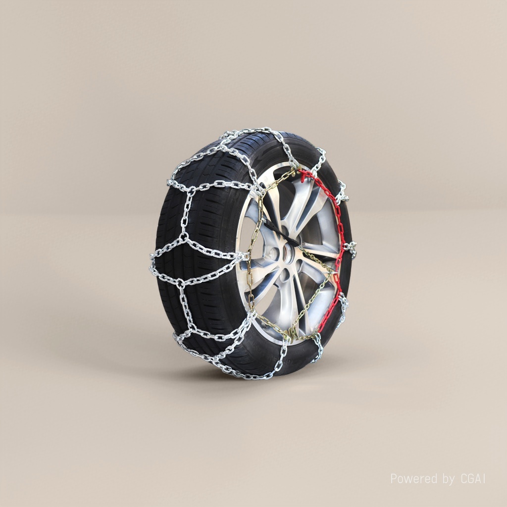 Silver chain tire decorative chain tire anti-skid chain suitable for off-road vehicle metal chain accessories Application Scenario